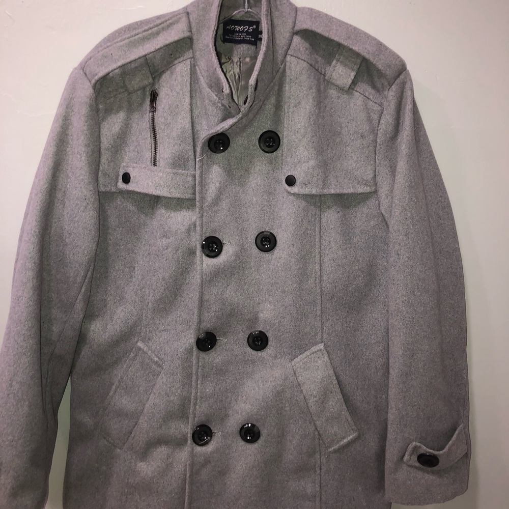 AOWOFS Winter Wool Pea Coats  Overcoa Size XL/EL - Picture 5 of 7